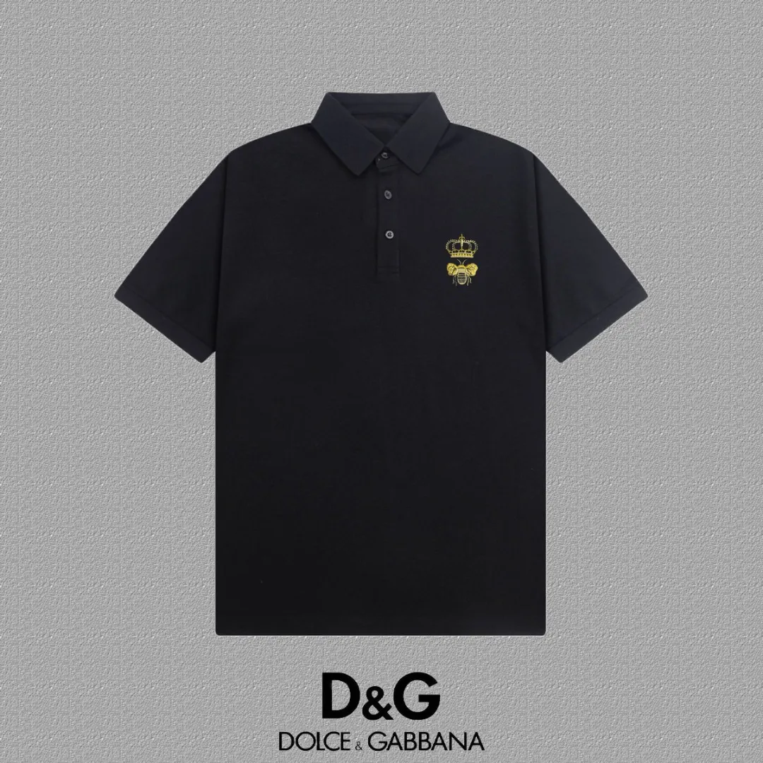 [DG Dolce & Gabbana] 2026FW short-sleeved lapel POLO shirt Color: Black White Size: S-XXL